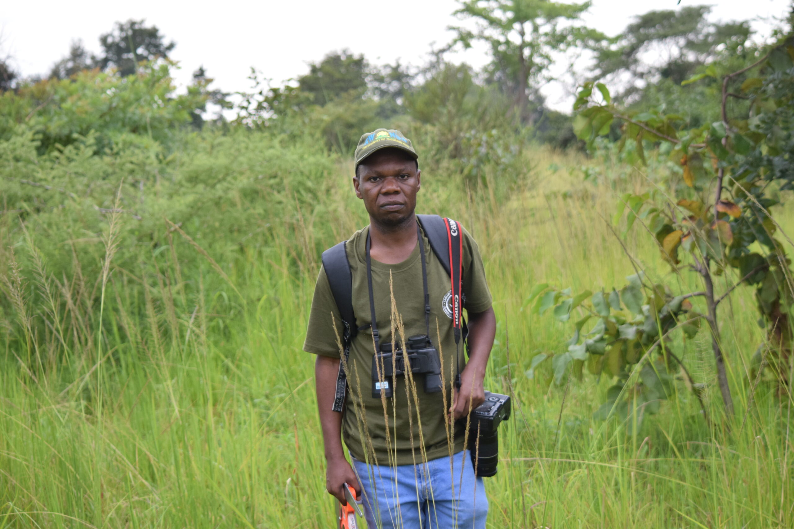 Fenrick Msigwa, founder of Ecolegacy Africa, in the field